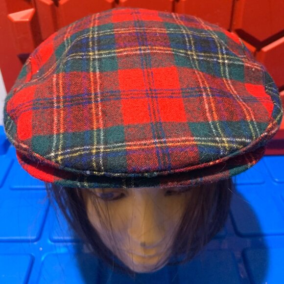 VINTAGE PENDLETON WOOL PLAID PEAK CAPS SIZE M - Picture 4 of 6